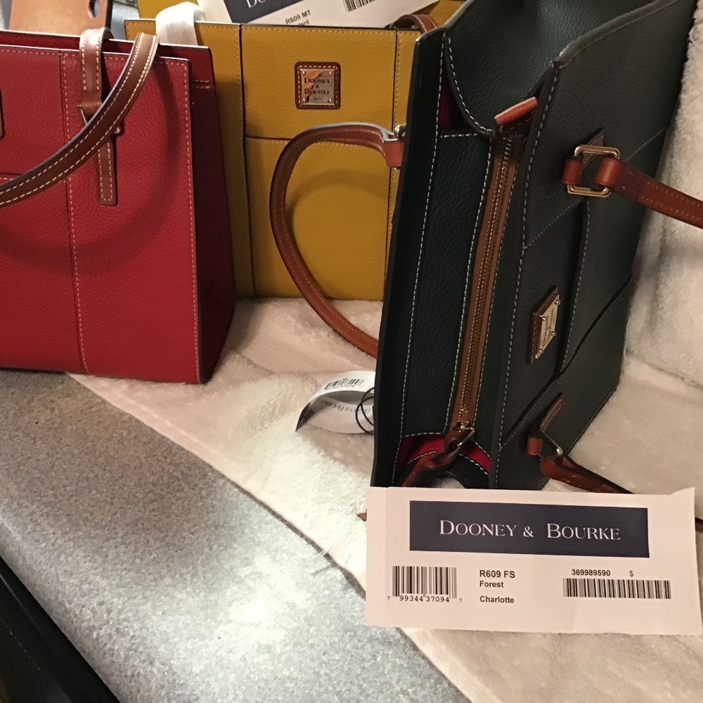 Dooney and Bourke Charlotte, 3 colors,Ivy, mustard,Red